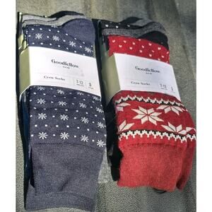 Goodfellow & co Mens Crew Socks 2 X 3 Pack Shoe size 7-12 6 Pair